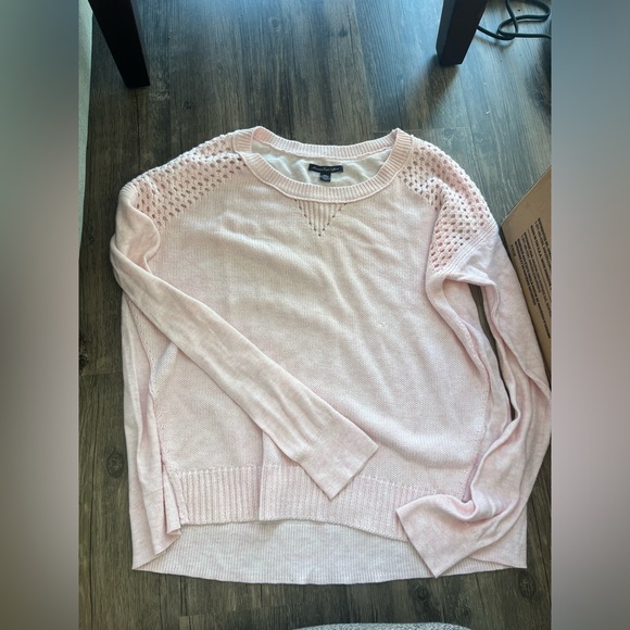 Pastel Pink American Eagle Knit Crew Neck Sweater - Picture 1 of 2